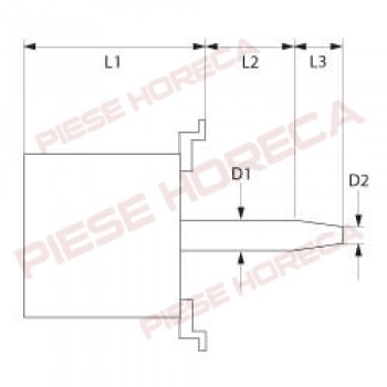 Motor ventilator convectomat, combi-steamer, GIORIK, tip 4P/8P serie 677325,  1faza, alimentare 230V 50Hz, 2 viteze- 670/1370rpm, putere 0,25/0,75kW, dimensiuni ax D1-24mm, D2-20mm, L2-47mm, L3-70mm